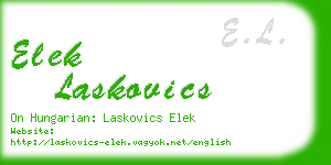 elek laskovics business card